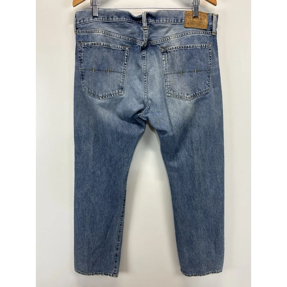 Polo Ralph Lauren Jeans Mens 36x32 (38x31) Blue Straight Fit Zip Fly Denim